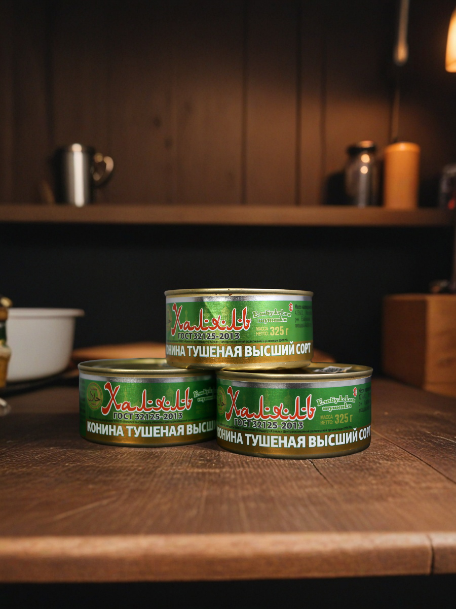 Конина тушеная, Халяль